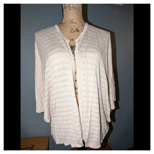 Chico's Ribbed Oversized Cocoon Lightweight Ruana Cardigan Women's Size S/M